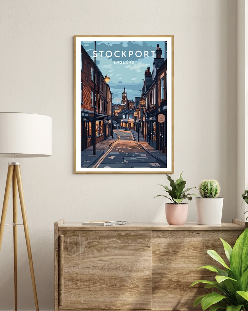 Stockport Travel Print England, Stockport Poster, England Poster