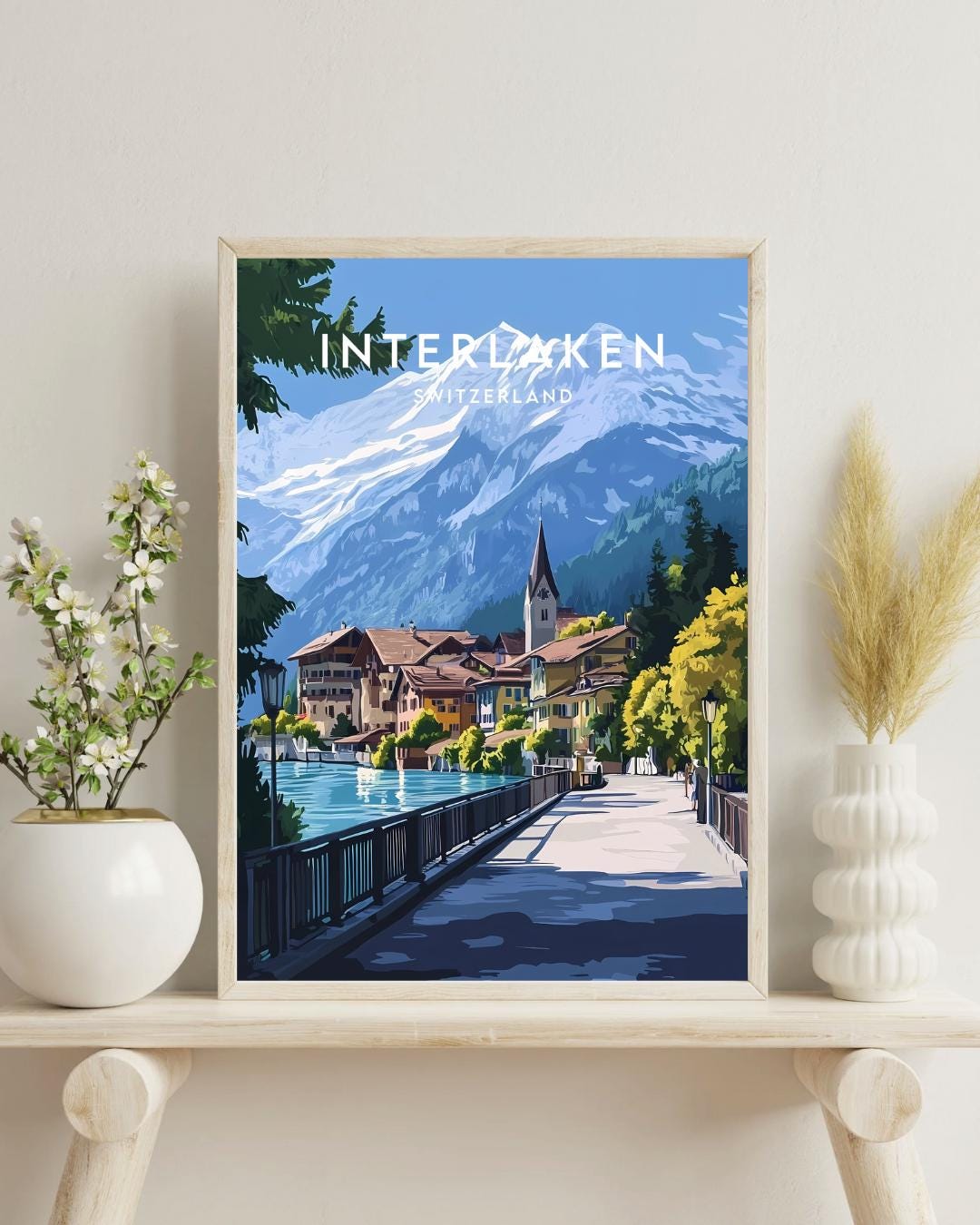 Interlaken Travel Print - Switzerland, Interlaken Poster