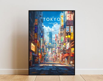 Tokyo Travel Print - Japan, Tokyo Poster, Japan Poster, Travel Wall Art, Japan Print, Tokyo Print, Tokyo, Japanese Poster, Japan Wall Art