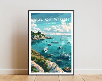 Isle of Wight Travel Print - England, Isle of Wight Poster, England Poster, Travel Wall Art, England Print, poster, Europe, Isle of Wight