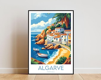 Algarve Travel Print - Portugal, Algarve Poster, Portugal Poster, Travel Wall Art, Portugal Print, Portugal Wall Art, Europe, Algarve Print