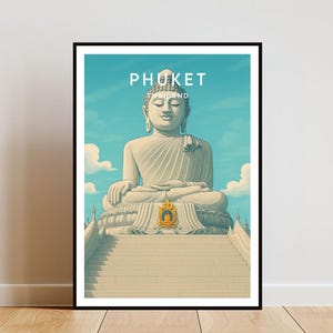 Phuket Travel Print - Thailand, Phuket Poster, Thailand Poster, Travel Art, Thailand Print, Phuket Print, Big Buddha Poster, Phuket