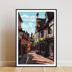 Warwick Travel Print - England, Warwick Poster, England Poster, Travel Wall Art, England Print, England, Europe, Warwick, UK, Britain Print