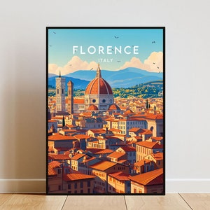 Florenz Reisedruck - Italien, Florenz Poster, Italien Poster, Reise, Wandkunst, Italien Druck, poster, Italien, Europa, Florenz Kunst, Fiorentina