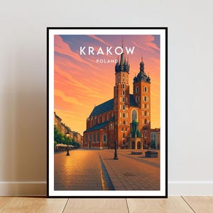 Krakow Travel Print - Poland, Krakow Poster, Poland Poster, Travel Art, Poland Print, Krakow Print, Krakow, Krakow Poland Poster