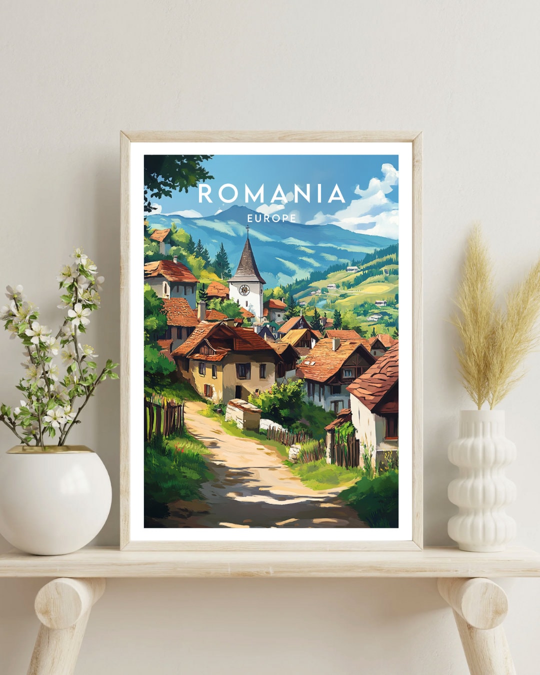 Romania Travel Print - Europe, Europe Poster, Romania Poster