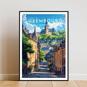 Luxembourg Travel Print - Europe, Europe Poster, Luxembourg Poster, Travel Wall Art, Luxembourg Print, Luxembourg, Europe, Luxembourg City