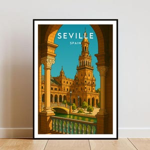 Seville Travel Print - Spain, Seville Poster, Spain Poster, Travel Wall Art, Spain Print, Seville Print, Seville, Spain Travel Print