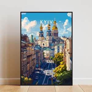 Kyiv Travel Print - Ukraine, Kyiv Poster, Ukraine Poster, Travel Wall Art, Ukraine Print, Poster, Ukraine, Europe, Kyiv, Ukraine Wall Art