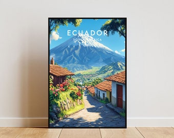 Ecuador Travel Print - South America, Ecuador Poster, South America Poster, Travel Wall Art, Ecuador Print, Equador, South America, Travel