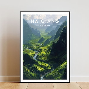 Ha Giang Travel Print - Vietnam, Ha Giang Poster, Vietnam Poster, Travel Wall Art, Vietnam Print, Ha Giang Wall Art, Ha Giang Loop, SE Asia