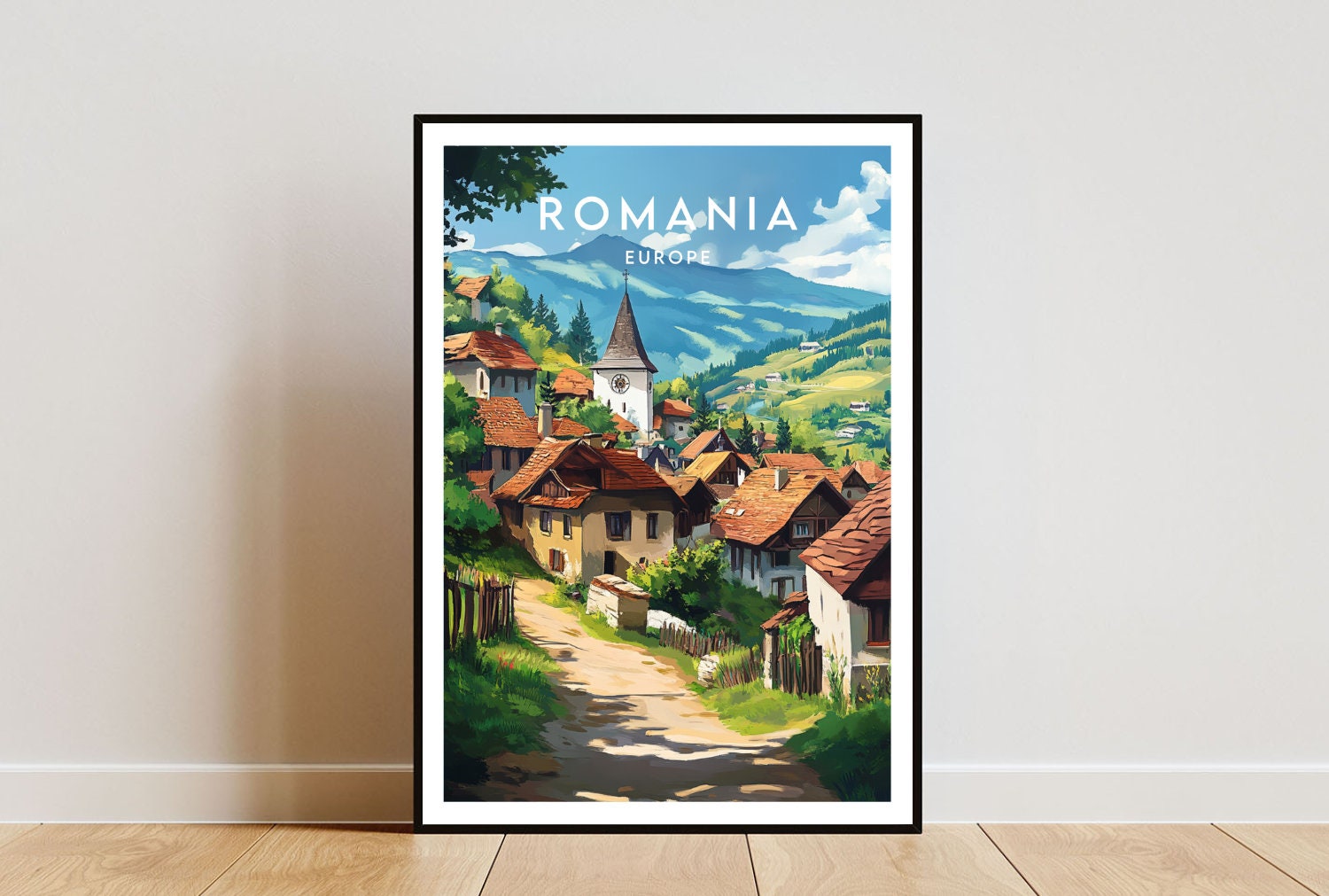Romania Travel Print - Europe, Europe Poster, Romania Poster