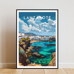 Lanzarote Reisedruck - Spanien, Lanzarote Poster, Spanien Poster, Reise Wandkunst, Spanien Print, Spanien, Europa, Lanzarote, Spanien, Spanisch