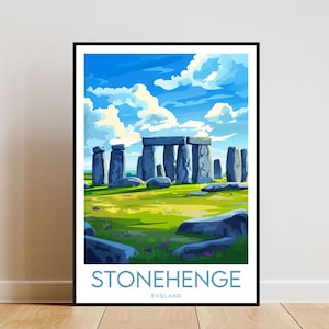 Stoneghenge Travel Print - England, Stonehenge Poster, England Poster, Travel Wall Art, England Print, England Wall Art, Stonehenge Wall Art