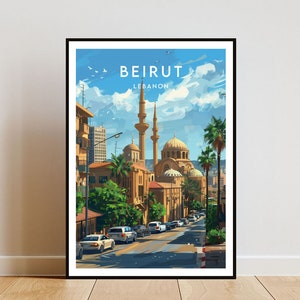 Beirut Travel Print - Lebanon, Beirut Poster, Lebanon Poster, Travel Wall Art, Lebanon Print, Lebanon, Asia, Beirut, Middle East Poster