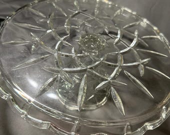 Vintage Gorham Lady Anne Crystal Pedestal Cake Stand | 11" Cake Plate | German Crystal Dessert Stand | Elegant Wedding & Tea Party Decor