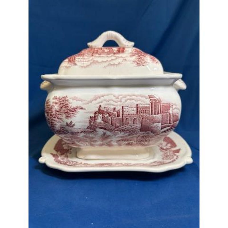 Red Transferware - Etsy
