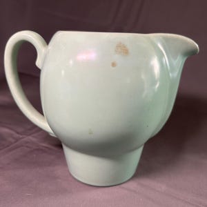 Vintage Pacific Pottery Arcadia E48 Pitcher • Seafoam Green • Art Deco California Pottery • USA 1930s