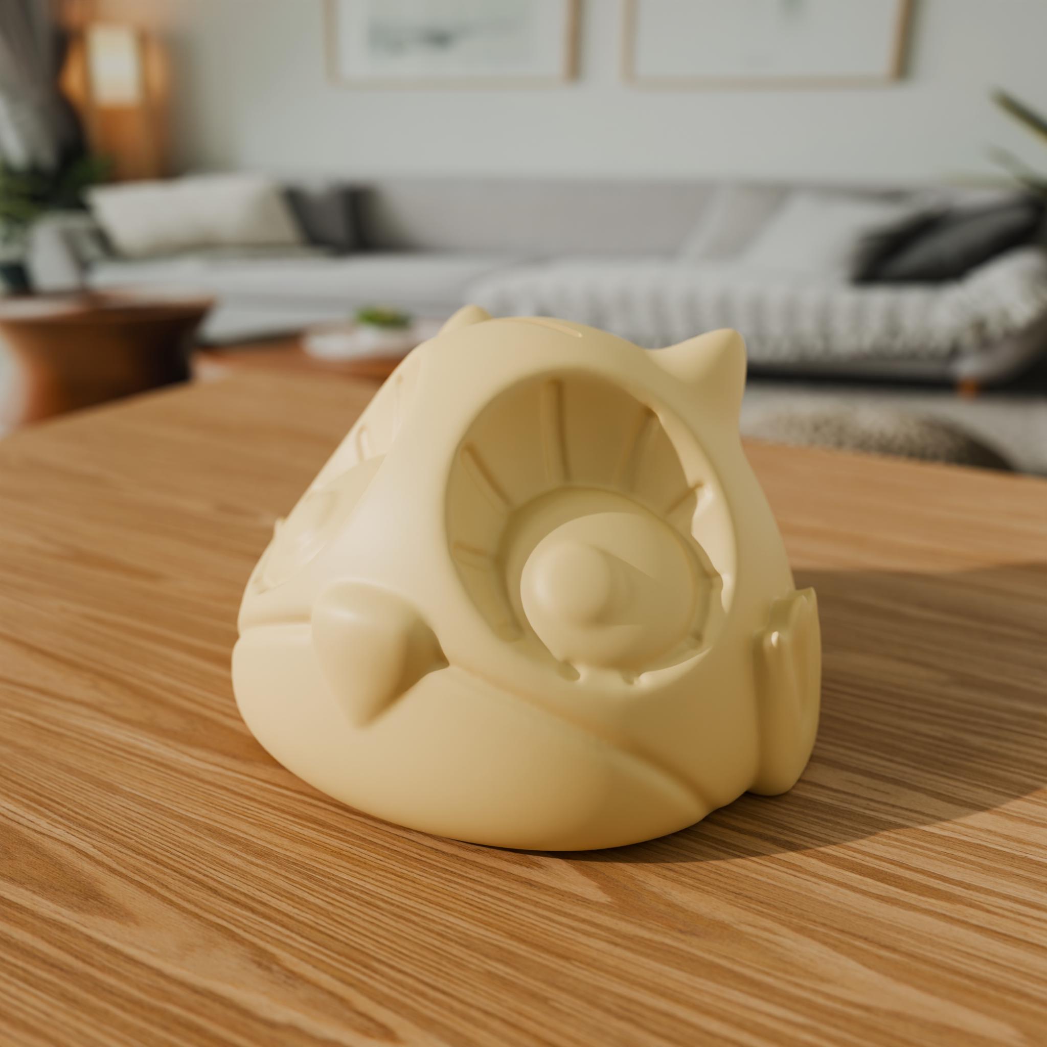 Owl - 3D Printable Piggy Bank & Fantasy Decoration - Digital .STL File