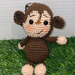 Crochet Monkey Keychain/Bag Charm- Handmade Amigurumi Gift