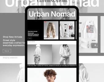 Dark Fashion Clothing Shopify Theme: Bold Streetwear & Boutique Website Template
