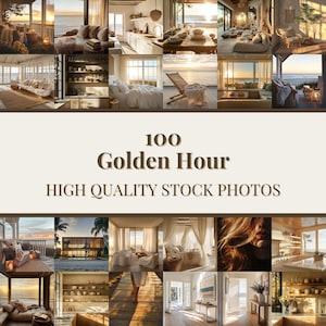 100 Golden Hour Stock Photo Bundle | Beach Sunset Aesthetic | Faceless Summer Photos for Instagram Reel Cover | Luxury Lifestyle Images