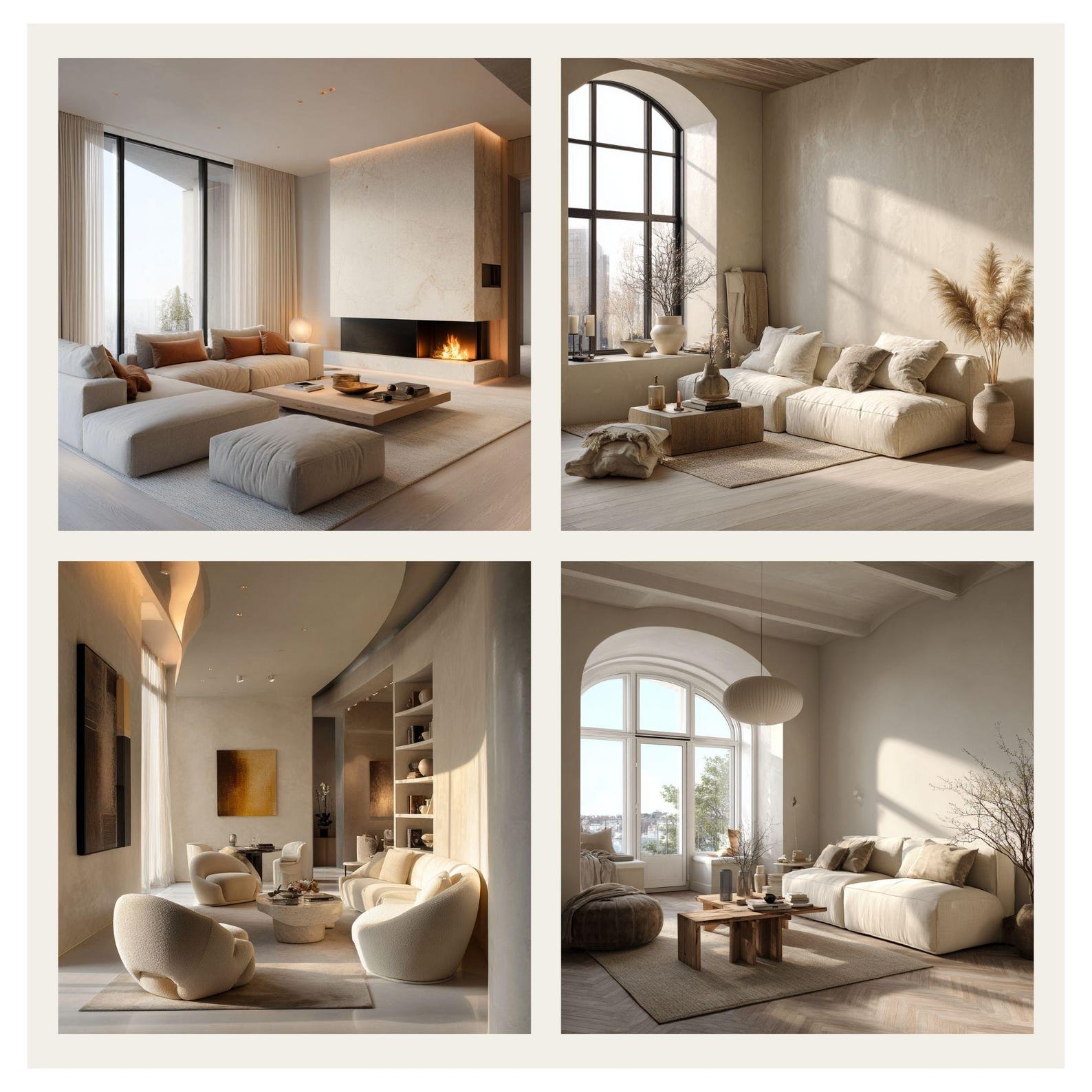 Minimalist Interior Stock Photo Bundle | Neutral Modern Home Images for ...