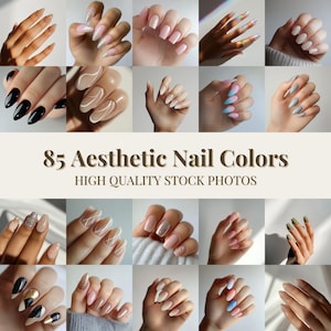 85 Nail Art Stock Photo Bundle | Nail Technician Images | Faceless Marketing for Nail Tech | Instagram Reel Cover | Beauty Nail Polish Photo