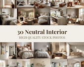 30 Neutral Interior Design Stock Photos | Classic Luxury Home Images for Instagram, Pinterest & Real Estate Branding