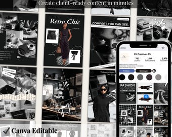 Instagram Templates for UGC Creators & Social Media Managers | Canva Bundle for Client Pitches and Engagement
