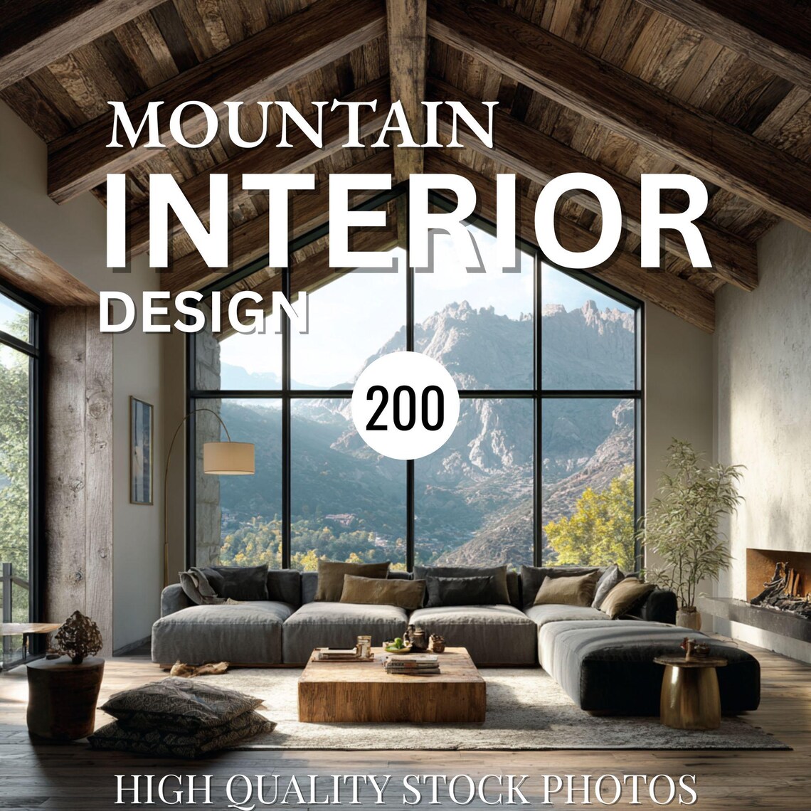 Mountain Modern Interior Images Bundle, Interior Design Stock Photos ...