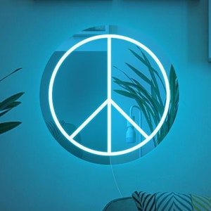 Peace Symbol LED Neon Sign: Wall Decor