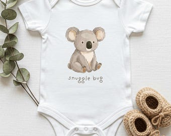 Snuggle Bug Baby Bodysuit | Koala Bear Australian Animal | Newborn to 24 months | 089