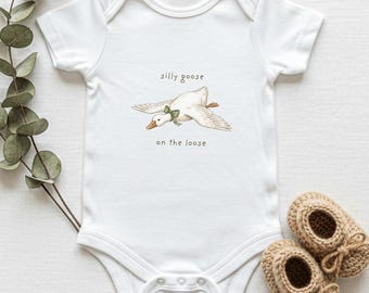 Silly Goose Baby Bodysuit | Baby Farm Clothing | Newborn to 24 months | 027