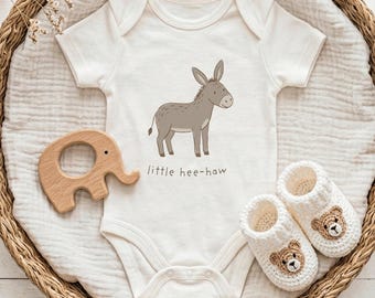 Donkey Baby Bodysuit | Funny Farm Animal Newborn to 24 months | 090