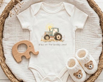 Dibs on the Buddy Seat | Cowboy Farm Country Baby Clothing | 099