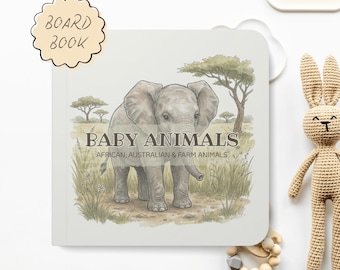 Personalized Baby Animal Book | African, Australian & Farm Animals | Educational Picture Book | 103