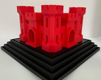 Porta-moedas tridimensional do Castelo do Corpo de Engenheiros do Exército dos EUA