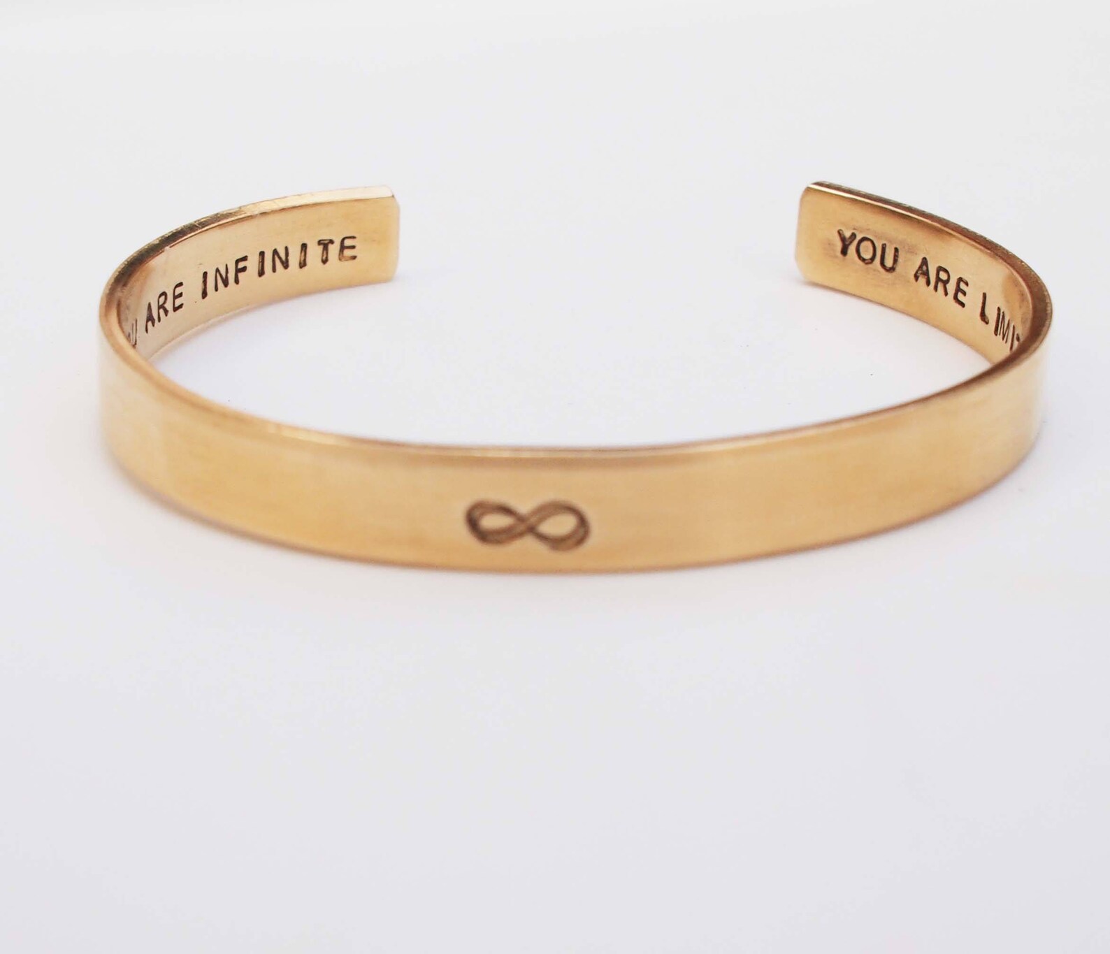 Bronze Infinity Bracelet You Are Infinite You Are Limitless Etsy