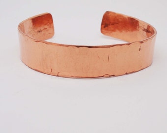 Hammered Copper Cuff, 7th or 22nd Anniversary Gift, Copper Bracelet