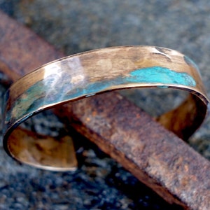 Men's Bronze Bracelet with Verdigris Patina, 8th or 19th Anniversary Gift for Him image 9
