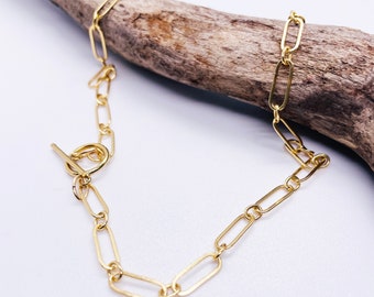 Paper Clip Necklace, 14kt Gold Filled link Necklace