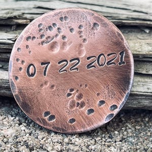 Custom Copper Sobriety Token: Hand Stamped Recovery Gift