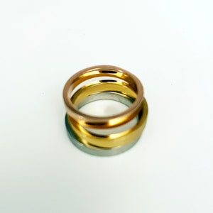 Stacking Rings, Mix and Match, Rose Gold, Gold and Silver Ring Bands image 4