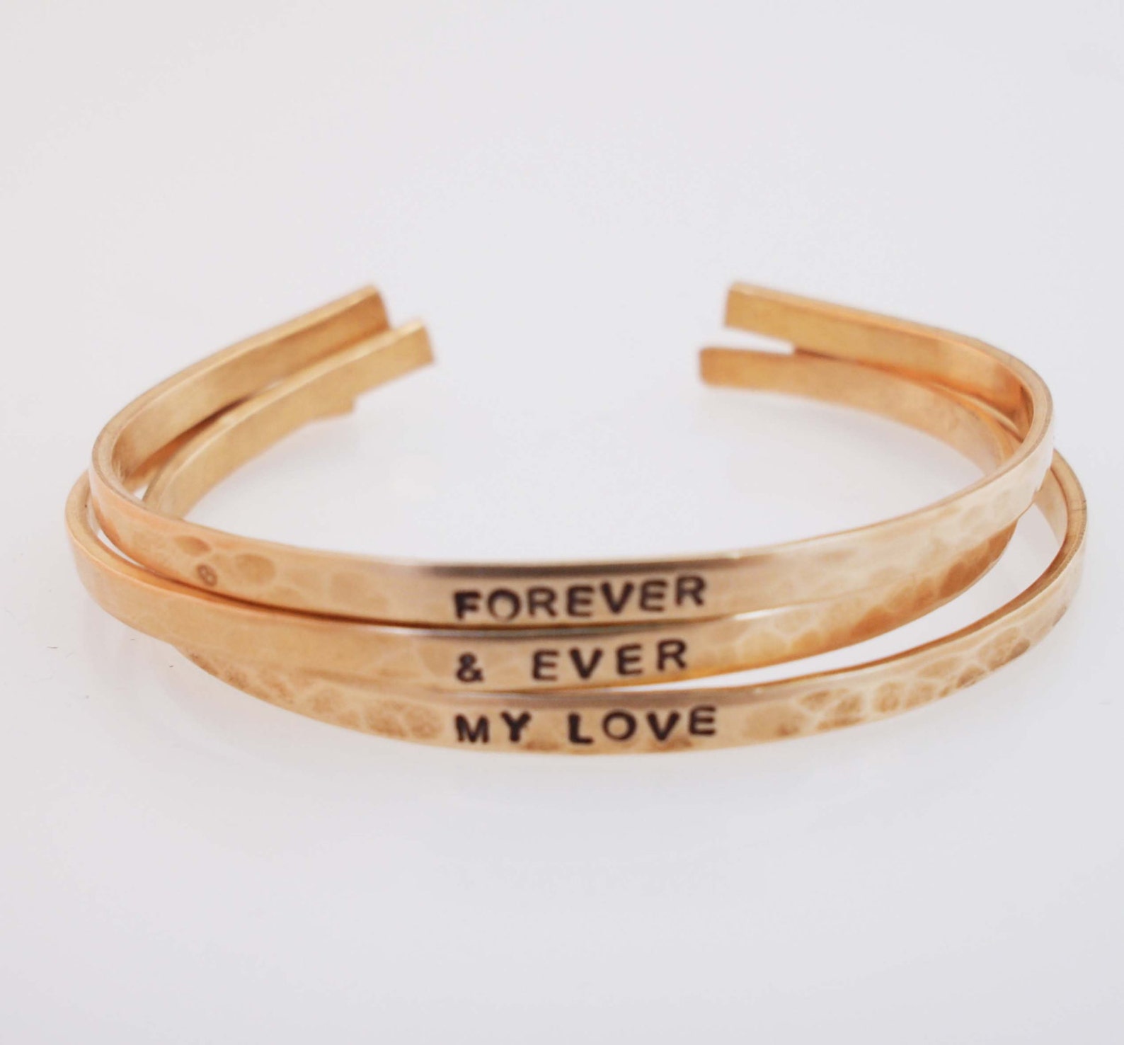 Bronze Anniversary Bracelets Forever and Ever My Love 8th Etsy