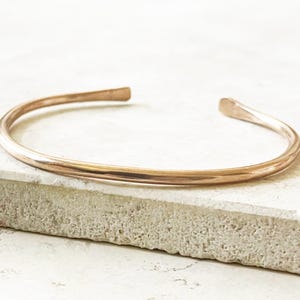 Delicate Bronze Stacking Bangle: 8th or 19th Anniversary Gift