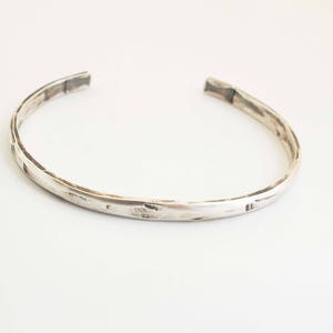 Men's Heavy Silver Bracelet, Silver Cuff, Silver Anniversary Gift image 1