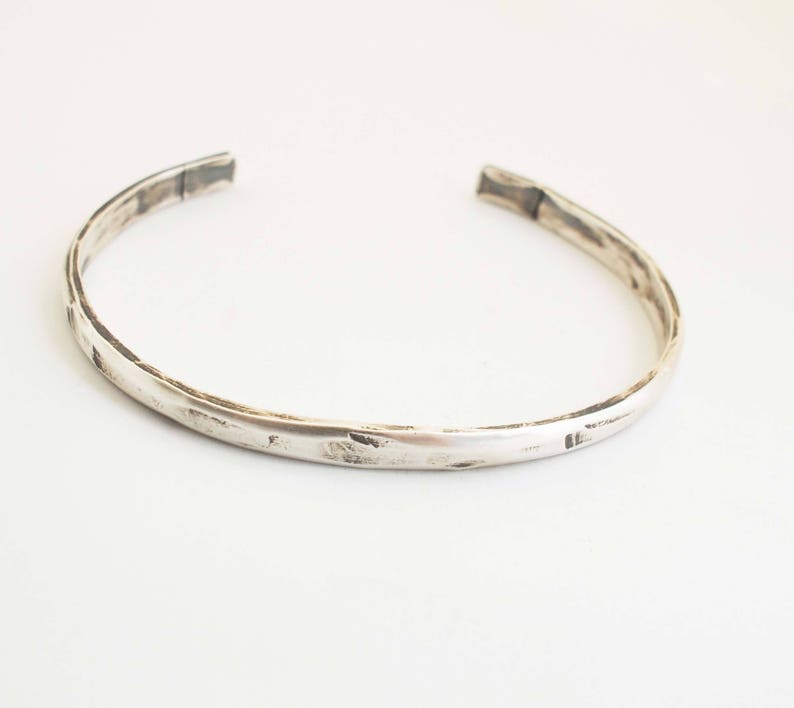 Men's Heavy Silver Bracelet, Silver Cuff, Silver Anniversary Gift image 1