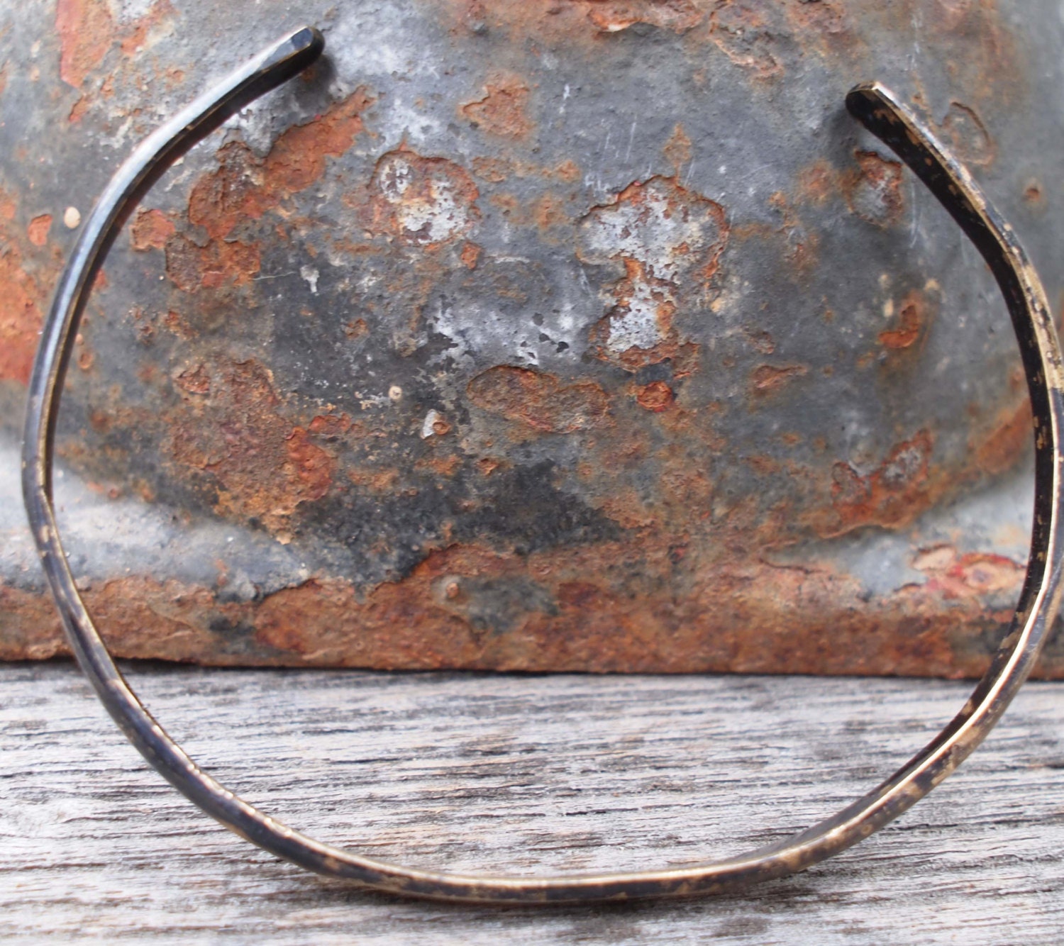 8th Anniversary Gift Men's Bronze Cuff Bracelet Bronze Etsy