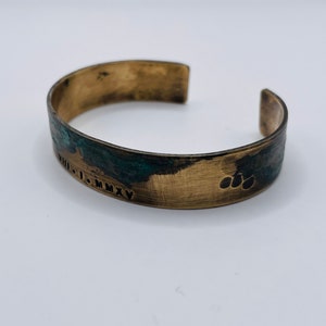 Ladies Bronze Roman Numeral Bracelet with Verdigris Patina, 8th or 19th Anniversary Gift image 10